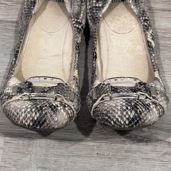 Stuart Weitzman Leather Snakeskin Python Ballet Flats. Size 7 - Picture 4 of 9